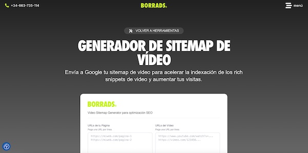 Generador de sitemap de video para SEO